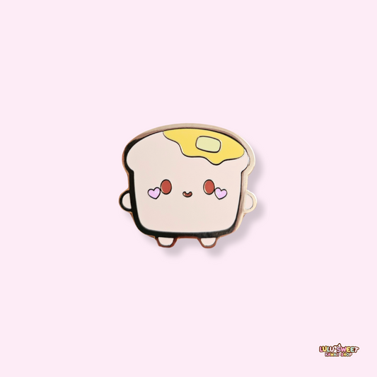 Cute Toast Enamel Pin
