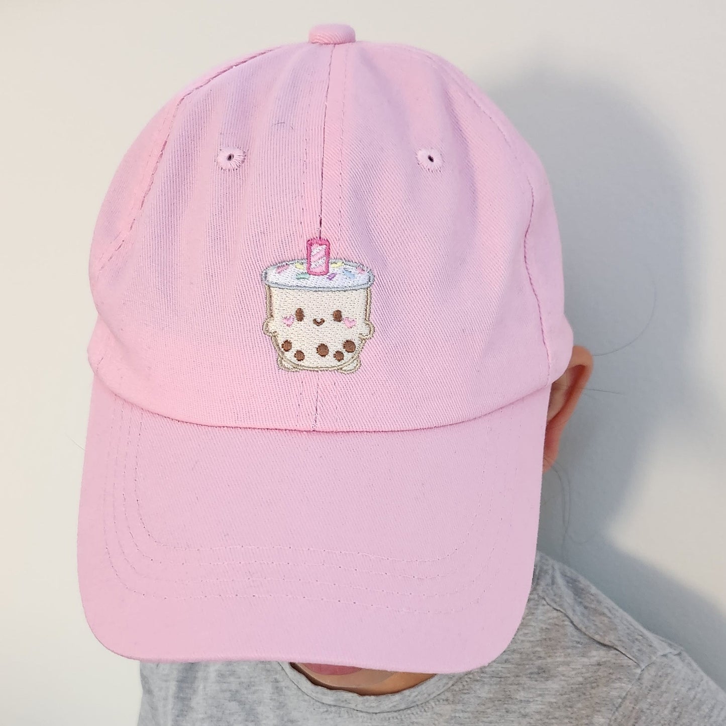 Cute Milk Tea/Boba Embroidery Hat