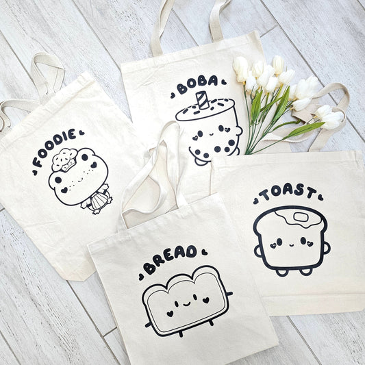 Cute Characters Canvas Tote Bag