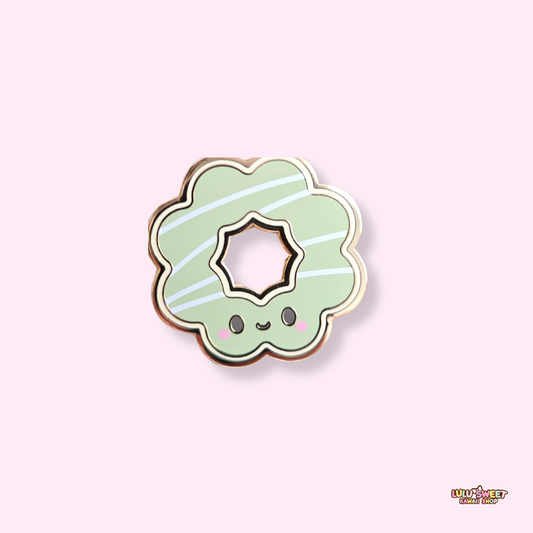 Cute Matcha Mochi Donut Enamel Pin