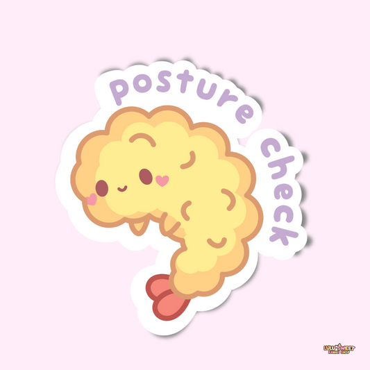 Check Posture Kawaii Sticker