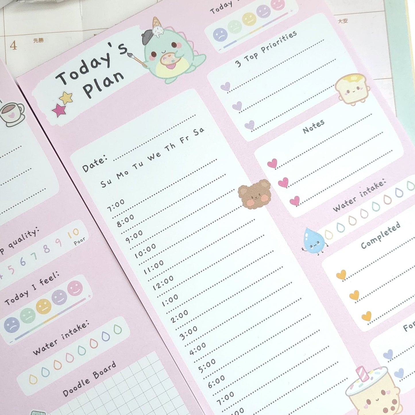 Cute Daily and Self Care Planner Notepads